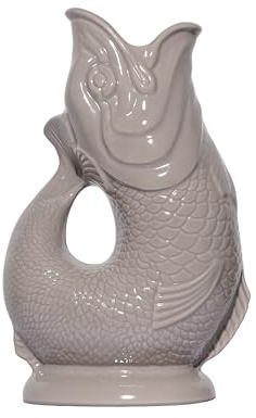 Gluckigluck Karaffe XL Champignon – 1,2 l – Original Gluggle Jug aus England – Wasserkrug mit Glucker-Geräusch – Handgefertigt und glänzend – Kult-Krug als Vase oder Dekanter
