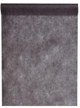 DeinPack Vlies Tischläufer Rolle 30 cm x 10 m schwarz - Tischläufer Vliesstoff für Hochzeit, Deko & Basteln - Vlies Tischband in verschiedenen Farben, Dekovlies - Hochzeitsdeko, Eventdeko, Floristik