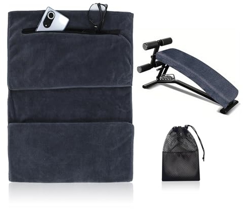 MDPUTY Fitness Handtuch mit Reißverschlusstasche, 120 x 50cm Mikrofaser Gym Handtuch Saugfähiges Sporthandtuch Schnelltrocknend Gym Towel für Yoga Sport Outdoor Training (Dunkelgrau)