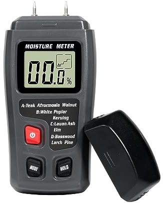 Wood Water Moisture Meter Portable Digital Wood Concrete Moisture Content Tester Tools Timber Hygrometer Wood Moisture Meter(MT10)