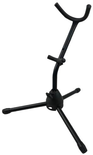 ULTECHNOVO Leichter Saxophon Stativ aus Stahl für Tenor und Alt Saxophone Ergonomisches Design Schwarze Farbe für Zuhause und Musikunterricht Zufälliger Stil