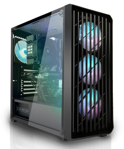 SYSTEMTREFF PC Gamer - AMD Ryzen 7 5700X - RTX 5050 8 Go GDDR6 | AMD 8 cœurs jusqu'à 4.6 GHz, 16Go DDR4, 512Go M.2 NVMe SSD, Nvidia graphique WiFi, Windows 11, pour le gaming, streaming