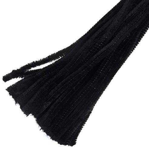 Trimits Jumbo Chenille Pfeifenreiniger, schwarz, 30 cm x 12 mm