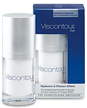 VISCONTOUR Eye Augengel - Straffende Augencreme mit Hyaluron - Intensive Pflege für die Augenpartie - Anti-Aging-Hautpflege, 1 x 50 ml