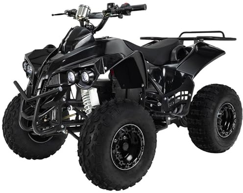 Actionbikes Motors Kinder Quad Elektro ATV S-10 | 𝟒𝟖 Volt 𝟭𝟬𝟬𝟬 Watt Motor bis 𝟐𝟬 km/h - Kinderquad - Pocket Quad - Miniquad - Scheibenbremsen - Für Kinder ab 8 Jahren (Schwarz)