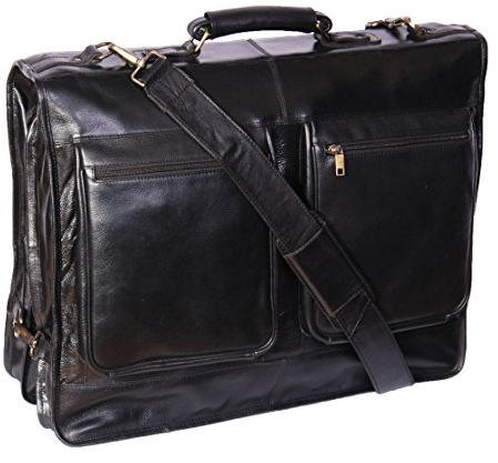 Echte Luxus Leder Anzug Kleidersäcke A112 Schwarz Travel Cabin Bag