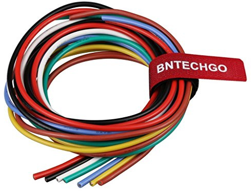 BNTECHGO 16 Gauge Silicone Wire Kit 7 Color Each 3 ft Flexible 16 AWG Stranded Tinned Copper Wire