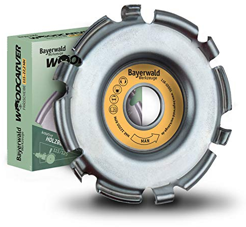 Bayerwald Woodcarver Ø 115 mm - Frässcheibe für Winkelschleifer zur Holzbearbeitung/ideales Werkzeug für Bildhauer & Schnitzer (Woodcarver)