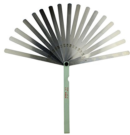 AHL 0.02-1mm Fühlerlehre Blätter 17 Blätter Fühlerlehren-Satz (200mm)