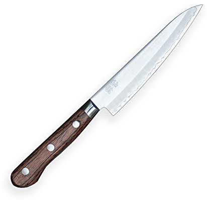 SXLAS-04 SUNCRAFT SENZO CLAD, Coltello Petty (Utility) / coltelli multiuso, Nucleo da taglio in acciaio giapponese AUS-10 & Manico di PAKKA legno, Lama 135 mm