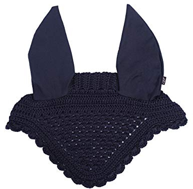 ARBO-INOX® Ohrhaube gehäkelt Lycra-Ohren Zwei Farben (Pony, Navy)
