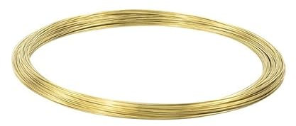 Konsilsa Messingdraht, Messingdraht Kupferdraht dünne runde Stange Feststoff (Color : Brass, Größe : 2mm*1M)