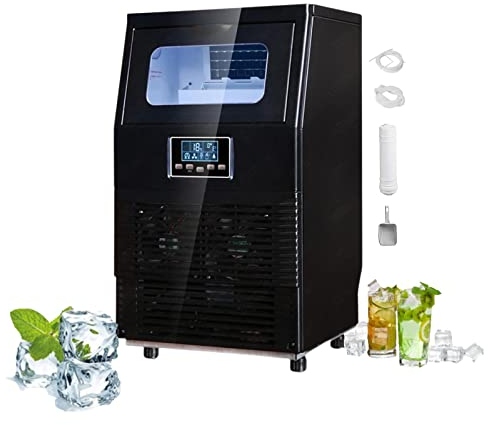 PanHuiWen Machine à glaçons Industrielle Machine a Glacons Pas Cher Réservoir de Glace de 4 kg Machine a Glace Italienne 40 kg/24 h Cuisine Bureau