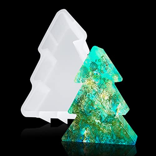 FineInno Tree Silicone Mould Large & Deep Epoxy Resin Mould Christmas Tree Resin Casting Mould for Flowers Preservation Specimen Candle Soap