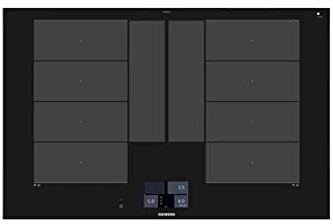 Siemens EX875KYV1E iQ700 Smartes Induktionskochfeld (autark), 80 cm breit, varioInduktion, TFT-Touchdisplay, Bratsensor Plus, powerMove, Schwarz