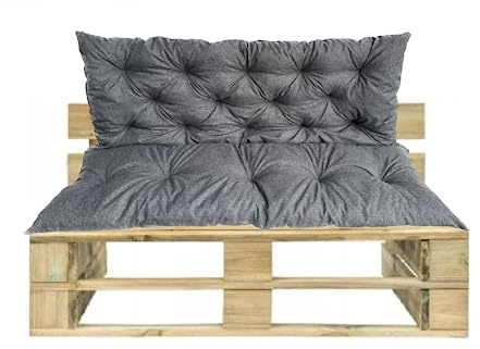 Cojín impermeable para palés para exteriores, cojín para columpio de Hollywood, cojín para banco, cojín de asiento y respaldo, cojín de paletas, cojín para salón exterior, 150 x 110 cm (150 x 50 x 60