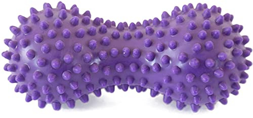 Yolispa Bola de masaje puntiaguda con forma de cacahuete, punto de gatillo para masaje de tejido profundo, bola de rodillo para relajar los músculos apretados