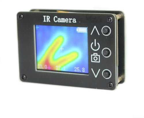 Telecamera termica digitale, termocamera multifunzione portatile da 2,8 pollici, da -40 ℃ a +300 ℃, tasso 8 Hz, chip flash SPI integrato, ricarica USB