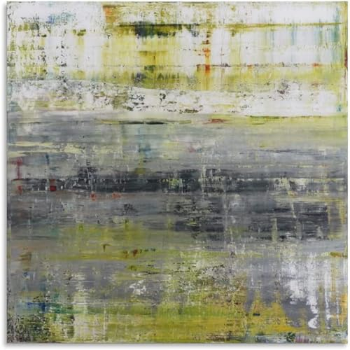 GUYFAM Gerhard Richter Poster: Abstraktes Gemälde, Bunt, Wandkunst, 50x50cm, Kein Rahmen