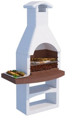 1PEZZO BARBECUE IN CEMENTO VESUVIO CON GRIGLIA cm. 114x70x216 h - Kg. 370