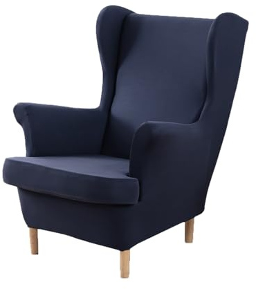 SHILINTONG Ohrensessel Stuhlabdeckungen 2-teiliges Set Stretch Spandex Slipcover mit elastischem Boden, Rutschfester Möbelschutz für Wohnzimmer, Schlafzimmer (passend für Stühle 31-36)