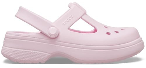 Crocs Classic Mary Jane Clog K, Zoccoli Unisex - Bambini e Ragazzi, Latte Rosa, 28/29 EU