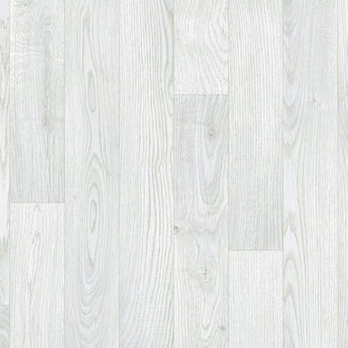 Sol Vinyle Imitation parquet Blanc veinage Gris - Rouleau de 2m x 10m