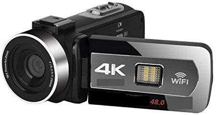 AUBEST Videocamera Videocamere Web digitali professionali HD for videocamera 4K for la fotografia Videoregistratore con messa a fuoco automatica con zoom 18X Vlog(No SD Card,Standard)