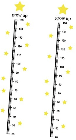 ORFOFE 2blätter Wachstums-messwandsticker Für Kinderzimmer Sternendesign Selbstklebend Dekorative -messung Für Schlafzimmer Und Kindergarten