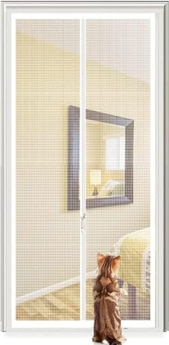 Katzengitter Balkontür 80cm X 200cm, Cat Screen Katzennetz Für Balkon, Haustiere Bildschirm TüR, Katzengitter Für TüR, Verhindern DASS Katzen Aus Laufen, Für Wohnzimmer, Schlafzimmer, KüChe(100x220cm)