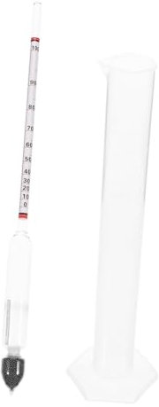 OKUMEYR Set Idrometro Per Vino Misuratore Contenuto Alcolico 0-100% Cilindro Plastico Resistente Attrezzature Per Vinificazione e Forniture Per Birra Fatta in Casa