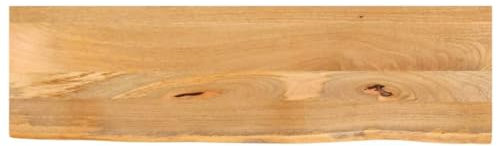 Homgoday Piano del tavolo Live Edge 100 x 20 x 2,5 cm, in legno massello, mango per cucina, caffè, tavolo da pranzo, scrivania, piano di lavoro