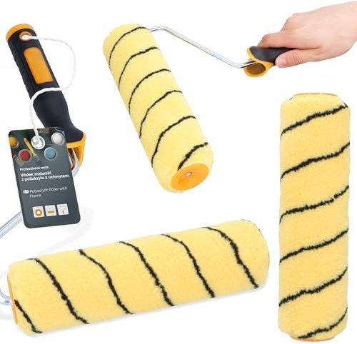 Rouleau Peinture 25 cm Recharge Laque Façade Mur Support Outils Peintre Travaux Rénovation Haute Absorption Finition Lisse Application Facile