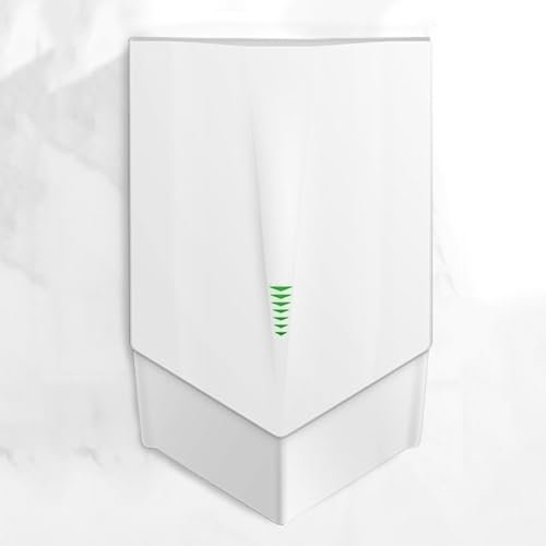 Asciugamani Elettrico da 1500W Asciugamani a Parete 6 a 10 Secondi per Asciugare Dispositivo Automatico Compattoasciugamani ad Aria per Bagno e Servizi Igienici,White