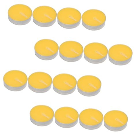 Luxshiny 16piezas Velas De Ghee Redondas Sin Humo Velas Pequeñas Aromáticas Para Preparar Té Para Cumpleaños y Ambientación