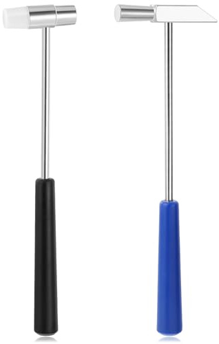 2 Stück Mini Hammer, Dual Schmuckhammer Set Gummihämmer Multifunktionale Hämmer Gummihammer Metallkopf Leicht für Schmuck Uhrenarmband DIY Handwerk Holzarbeiten Musikinstrumente Möbel