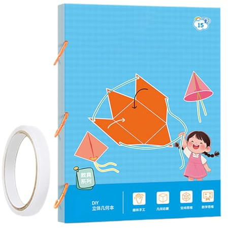 3D-lärande bok matematik geometri 3D-geometri inlärningsbok med 9/12/15 kroppar | Pedagogisk leksak för lärare, flickor och nybörjare