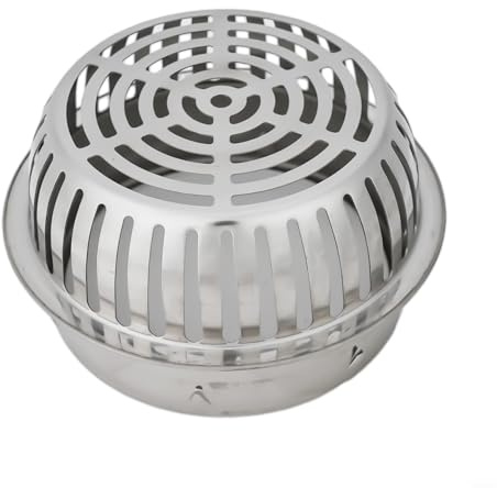 Desagüe de suelo para balcón y techo de acero inoxidable con gran desplazamiento y abrazadera para un fácil ajuste y fijación (Ø200 mm)