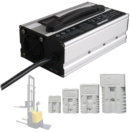 WLEJSL Chargeur Batterie Plomb Acide Intelligent 900 W, 24 V 25 A pour Chariot Élévateur Électrique, avec Prise Anderson 50 A/120 A/175 A/350 A, pour Chariots Élévateurs, Autolaveuses,350A
