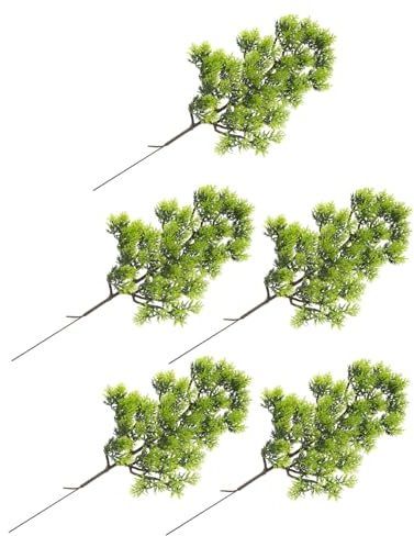 Alipis Künstlicher Kiefernzweig Grüne Deko 5 Stück aus Kunststoff Realistische Weihnachtsdeko für Blumenarrangements und Selbstgemacht Projekte
