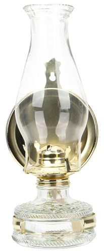 TOYANDONA Lámpara de Queroseno Vintage Cubierta de Vidrio Resistente, Lámpara de Aceite para Interiores, Iluminación de Emergencia Rústica Adecuado para Decoración del Hogar y Ambiente