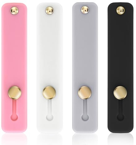WLLHYF Phone Loop Finger Holder, Silicone Phone Grip Phones Fingers Strap Stand Universal Portable Finger Kickstand for Most Smartphones(4)