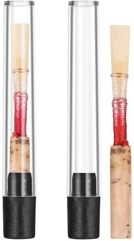Totority 2 Stück Bambus Oboenblätter Medium Stärke Handmade Oboe Rohrblätter für Anfänger Schüler Flexibel mit Klarem Klang und Stabiler Tonqualität