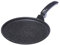 Moneta Etnea Plancha 28 cm, Revestimiento Artech Stone Ultra Efecto Piedra, Made in Italy, Aluminio, Negro
