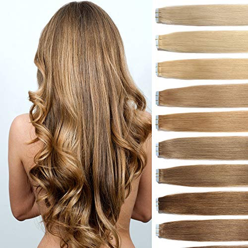 100% Remy Echthaar Tape In On Extensions Haarverlängerung 75g 50cm