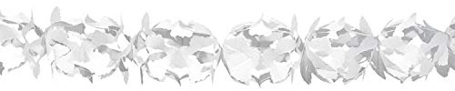 Folat Festliche weiße Papier-Girlande 6 m