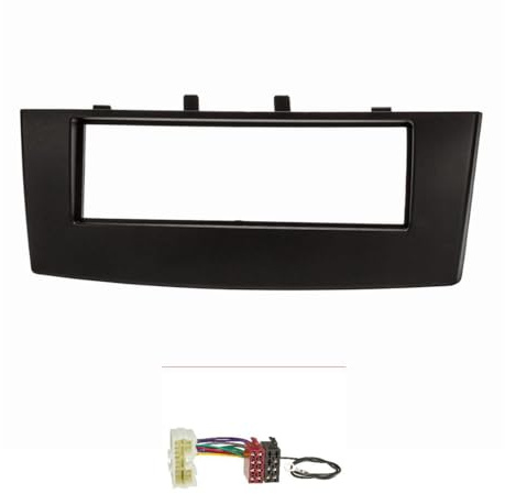 tomzz Audio 2437-008 Radioblende Set kompatibel mit Mitsubishi Colt Z30 Facelift ab Bj.2009 schwarz mit Radioadapter ISO