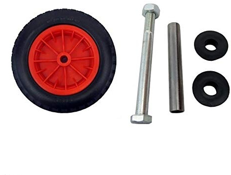 PU 16 Puncture Proof RED Wheelbarrow Wheel Tyre 4.80-8 foam filled + AXLE