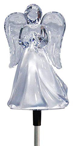 Florals Solar LED Angel Lights, Garden Stake Outdoor Yard Decor Landscape LED Lamp Lights, Great Gift