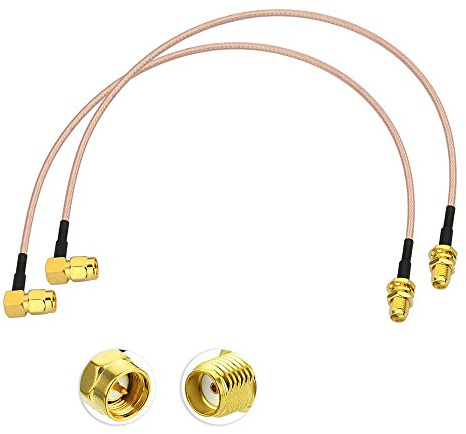 Eightwood SMA Kabel SMA Buchse auf SMA Stecker RF Kabel RG316 12inch 1ft 30cm 2 Stücke für DAB Auto Radio Homematic Antenne CCU3 CCU2 CC1101 Raspberry Pi MEHRWEG